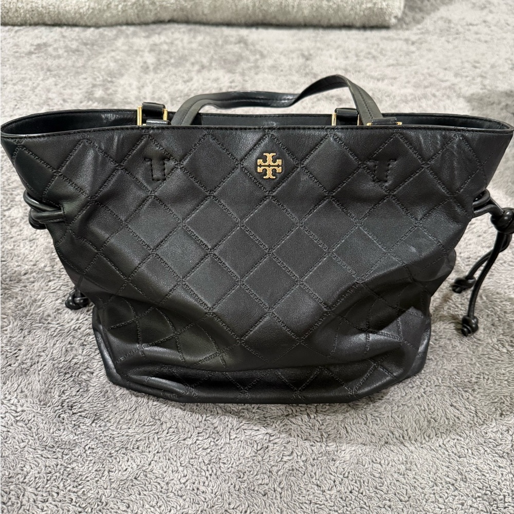 Tory Burch Black Georgia Slouchy Tote